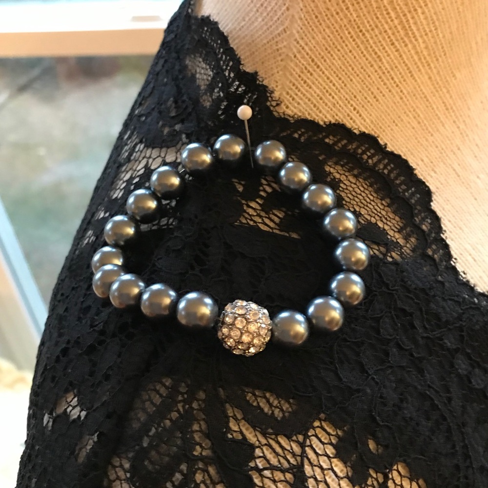 Boutique Bracelet Swarovski Pearls Pave Accent